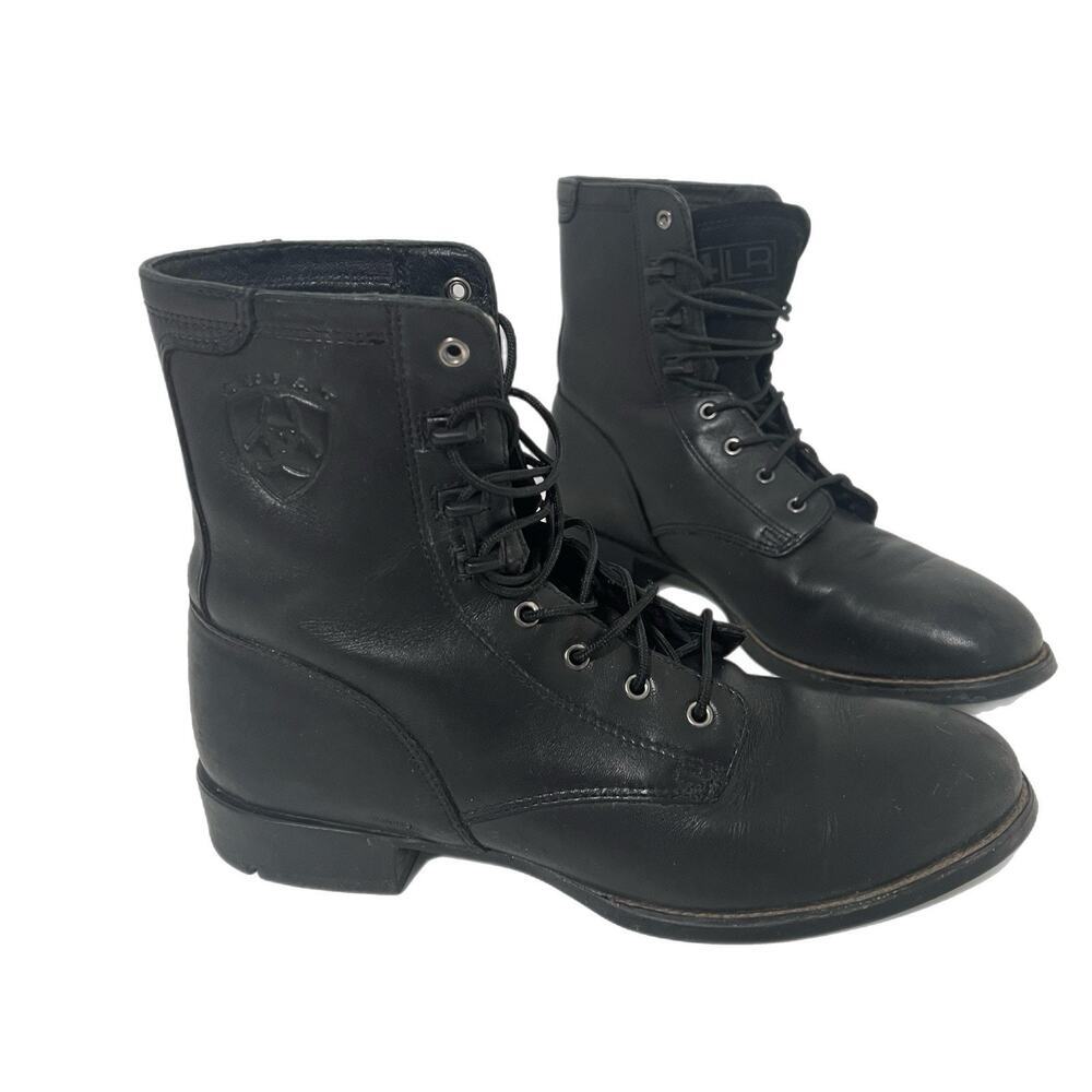 Ariat Women's Heritage Lacer II Boot in Black Full-Grain Leather Size 7B Western
